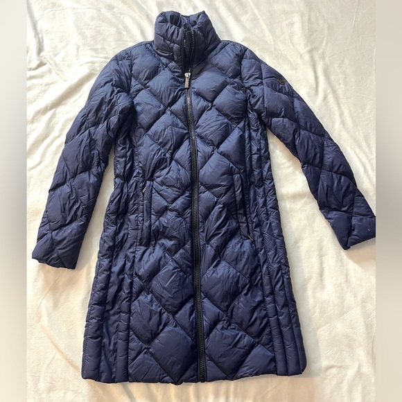 Michael Kors Jackets & Blazers - Michael Kors Packable Down Fill Dark Blue Puffer Coat Long Winter Jacket Size XS